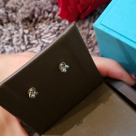 Birks Silver Cluster Drop Earrings - Picture 5 of 6